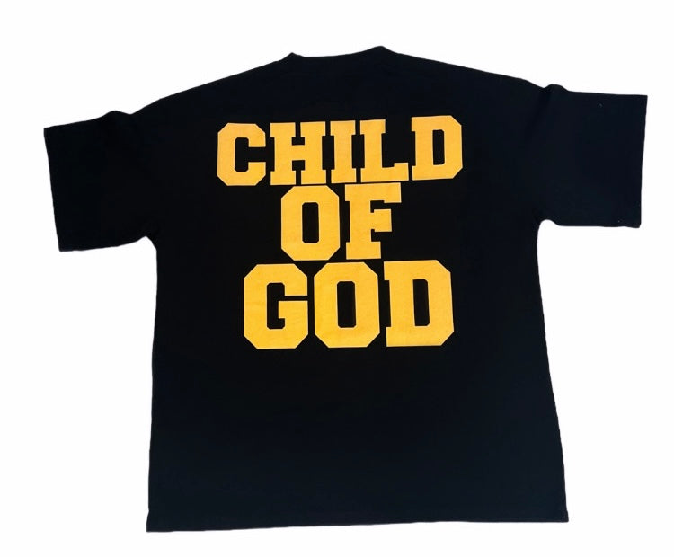 BLACK & YELLOW CHILD OF GOD TEE