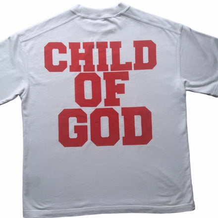 WHITE & RED CHILD OF GOD TEE