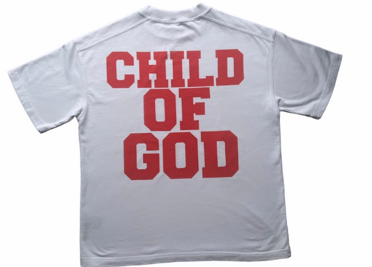 WHITE & RED CHILD OF GOD TEE